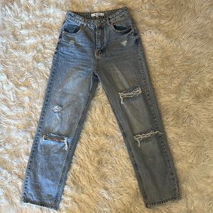 Size 26 Grey Bandit High Rise Mom Jeans